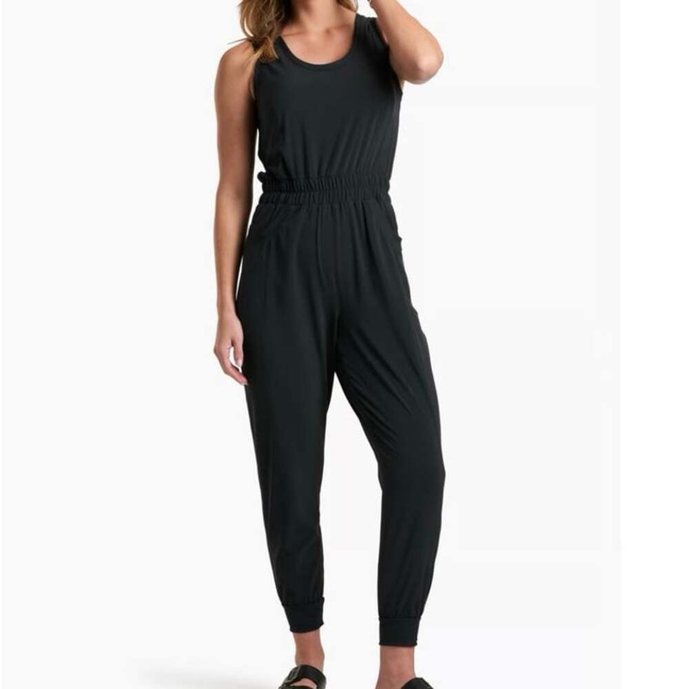 Kuhl Women's Vantage Utility Jumpsuit Medium Black NEW Quick Dry Active Stretchy